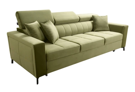 Sofa mit Schlaffunktion Nausa Honig verstellbare Kopfstützen resistent gegen Nähte und Kratzer bequem beim Ausruhen