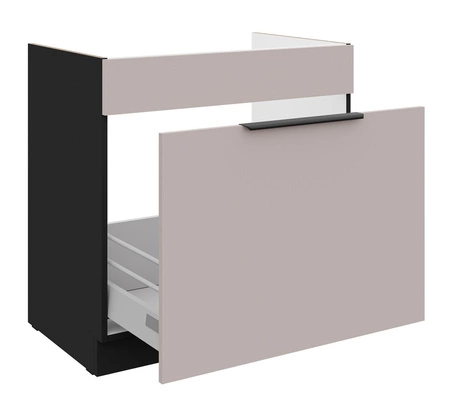 Küchenspülenschrank mit Schublade Tarraco 80 ZL 1S BB Kantengriffe feuchtigkeits- und beschädigungsbeständiger Schrank