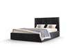Polsterbett Hestia 140x200 mit Stauraum Graphit moderner skandinavischer Stil mit bequemem Kopfteil