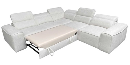Ecksofa mit Schlaffunktion Viano III graue Esche rechtes Ecksofa mit Bettcontainern perfekt für moderne Interieurs