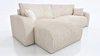 Ecksofa mit Schlaffunktion Fiesta XL elfenbein universal Ecksofa mit Bettzeugstauraum Kordstoff