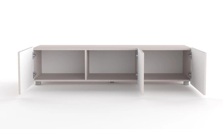 RTV Schrank Colder 150 cm beige mit Möglichkeit der Aufhängung stilvolle geriffelte Front elegante Form der Möbel im modernen Stil