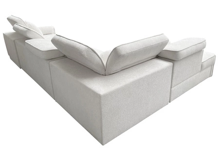 Ecksofa mit Schlaffunktion Viano XI grün linksdrehend modisches und stilvolles Ecksofa mit verstellbaren Kopfstützen Zierkissen