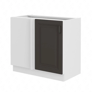 Eckauszug Küchenschrank Silber 105 ND 1F BB linker Schrank dampf-, hitze- und auslaufsicher