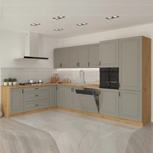 Eckküchenmöbel-Set Delos 210x350 cm ideal für skandinavisch-klassische und moderne Inneneinrichtungen