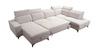 Ecksofa mit Schlaffunktion Kelly Sleek VI schwarz links modernes Design Ecksofa für Wohnzimmer mit verstellbaren Kopfstützen