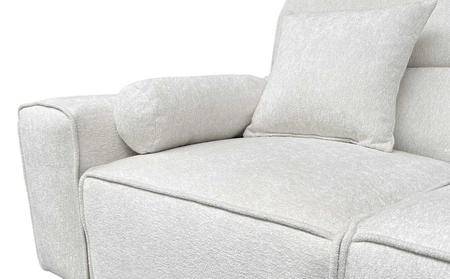 Ecksofa mit Schlaffunktion Viano XI grau rechte Seite modisches und stilvolles Ecksofa mit verstellbaren Kopfstützen Zierkissen