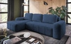 Ecksofa mit Schlaffunktion Bovec blau linksseitig stilvolles Ecksofa mit ergonomischer Form hydrophobem Stoff