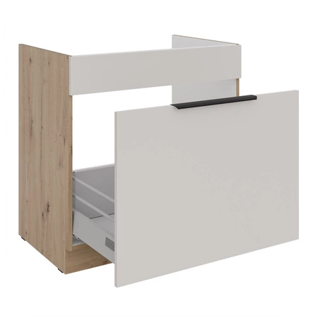 Küchenspüle mit Schublade Soela 80 ZL 1S BB feuchtigkeits- und beschädigungssicherer Schrankkantengriff