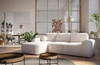 Ecksofa mit Schlaffunktion Arbon creme linke Ecke modernes Design mit markanter Form weicher Stoff