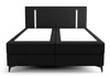 Boxspringbett Norco 140x200 schwarz stilvolles Bett mit Bettzeug Lagerung Beleuchtung im Kopfteil fügt eine einzigartige Note