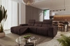 Ecksofa mit Schlaffunktion Castel braun linke Ecke komfortables und stilvolles Schlafsofa mit Bettzeugcontainer