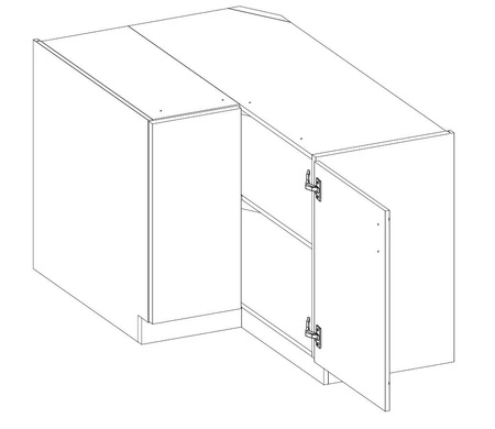 Milo Eck-Küchenmöbel-Set 230x370 cm glänzende Fronten Schrank-Stil wird das Innere einer jeden Küche passen