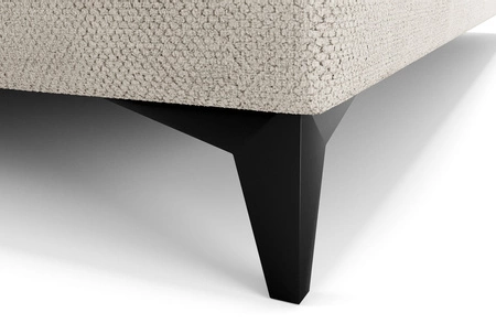 Boxspringbett Norco 160x200 ecru stilvolles Bett mit Bettwäsche Container Beleuchtung im Kopfteil gibt Einzigartigkeit