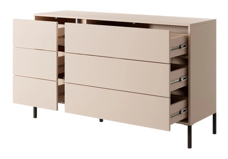 Schlafzimmer Möbel Set Beloit beige moderne Form original vertikale LED Hintergrundbeleuchtung Schlafzimmer Möbel Set