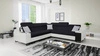 Ecksofa mit Schlaffunktion Alcamo III schwarz/weiß links Funktions-Ecksofa mit einer Schublade in der Seite zwei Behälter für Bettzeug