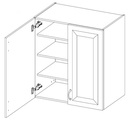 Tilos 80 G-90 2F Hängeschrank für die Küche, resistent gegen Dampf, Hitze und Spritzwasser