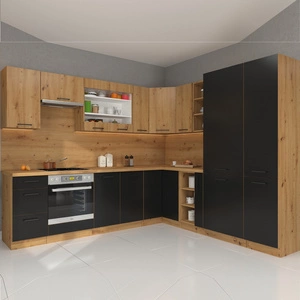 Ecke Küchenmöbel Set Monza 270x235 cm einzigartigen Stil der Schränke wird das Innere jeder Küche passen