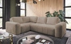 Ecksofa mit Schlaffunktion Bovec II dunkelbeige links komfortables Ecksofa mit stilvollem Charakter Bettzeug Container