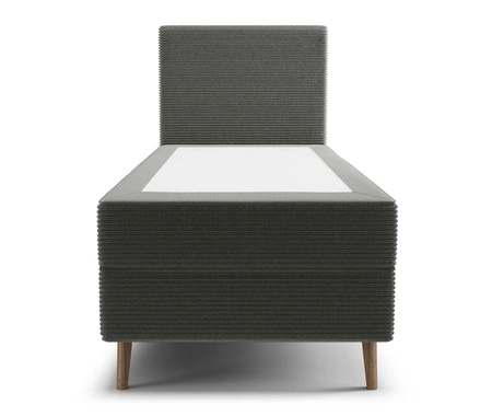 Boxspringbett Totti 90x200 graphit stilvolles Bett mit Bettzeug Lagerung dreidimensionalen Stoff mit ausdrucksstarken Streifen