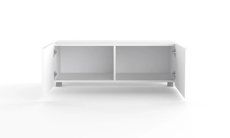 RTV Schrank Colder 100 cm weiß mit Möglichkeit der Aufhängung stilvolle geriffelte Front elegante Form der Möbel im modernen Stil