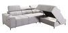 Ecksofa mit Schlaffunktion Castel VII beige rechte Seite stilvolles Ecksofa mit Bettzeugablage und verstellbaren Kopfstützen