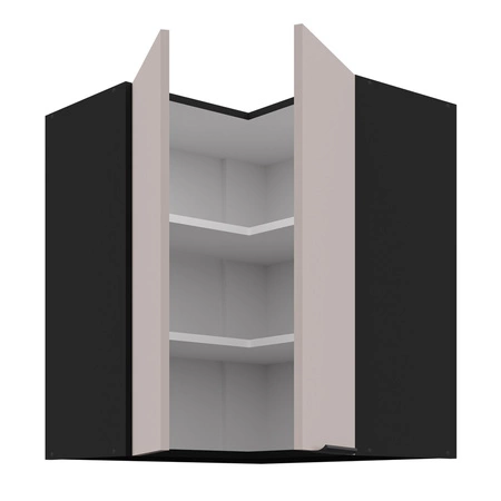 Tarraco Eck-Küchenoberschrank 60x60 GN-72 2F Metallkantengriff feuchtigkeits- und beschädigungsbeständiger Schrank