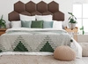 Gepolstertes Paneel Hexagon 40x35 cm braun stilvolles Wandpaneel Veloursstoff modische Dekoration jedes Interieurs