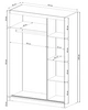 Goya Schiebeschrank 130 cm weiß moderne Garderobe ideal für eine Garderobe Schlafzimmer oder Flur