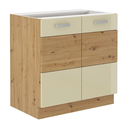 Porto 80 D 2F BB Küchenhochschrank mit Regal, dampf-, hitze- und spritzwassergeschützt