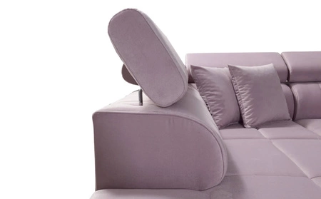 Ecksofa mit Schlaffunktion Nausa VI flaschengrün rechtsseitig stilvolles Ecksofa mit komfortabler Verarbeitung weichen Samtstoffes