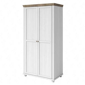 Kleiderschrank Evora 108 cm weiß abisko Esche / Eiche lefkas klassisches Design idealer Kleiderschrank für Schlafzimmer oder Flur geschmackvolle Farben