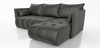 Ecksofa mit Schlaffunktion Selva grau universal seite Ecksofa mit Bettkasten komfortabler und weicher Samtstoff