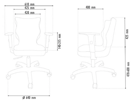 Schreibtischstuhl Duo grau Esche passend für Körpergröße 159-188 cm ergonomischer Drehstuhl mit verstellbaren Armlehnen