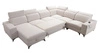 Ecksofa mit Schlaffunktion Kelly Sleek VIII hellbraun linke Seite stilvolle Ecksofa für Wohnzimmer bietet Komfort beim Entspannen