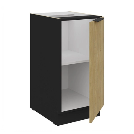 Küchenmöbel-Set Crotone 260 cm elegante Küchenschränke in dezenten und natürlichen Farben Griffe mit Metallkante