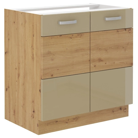 Spülenschrank Arton 80 ZL 2F BB dampf-, hitze- und auslaufsicherer Schrank
