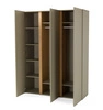 Kleiderschrank Paguro 145 cm sandbeige / geölte Eiche modernes Design ABS-Finish Kleiderschrank für Jugendzimmer