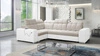 Ecksofa mit Schlaffunktion Luigi II beige / weiß linkes Ecksofa mit Bettkasten für den täglichen Liegekomfort