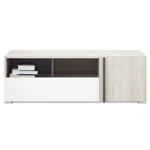 TV Schrank Remona 120 cm Eiche wilton weiß / weiß / anthrazit ideal für das Jugendzimmer funktionaler TV-Schrank
