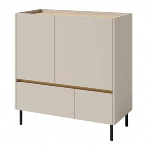 Kommode Paguro 95 cm sandbeige / geölte Eiche ideale Kommode für Schlafzimmer Wohnzimmer oder Jugendzimmer