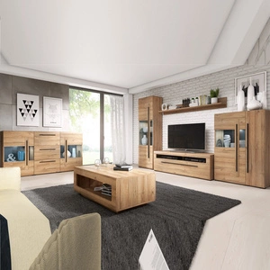 Wohnzimmermöbel-Set Tulsa Enkel Eiche Ungewöhnliche und praktische Möbel optisch ansprechend und funktional