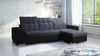 Ecksofa mit Schlaffunktion Luigi graphit / schwarz rechtes Ecksofa mit zwei Bettkästen Stoff mit interessanter Struktur