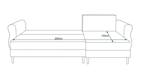 Ecksofa mit Schlaffunktion Wilkins hellgrau rechte Seite stilvolles und modernes Design, das sich in jede Einrichtung einfügt