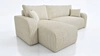 Ecksofa mit Schlaffunktion Fiesta beige universal Ecksofa für Wohnzimmer Kordstoff Bettzeug Container