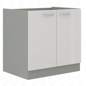 Stehender Küchenschrank mit Regal Bianka 80 D 2F BB dampf-, temperatur- und spritzwasserbeständiger Schrank