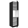 Küche Sockel Schwarz 60 DP-210 2F Backofen Schrank Metall Griffe Feuchtigkeit und Schäden resistent Schrank