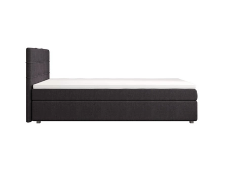 Boxspringbett Fresno 90x200 graphit im modernen skandinavischen Stil mit gepolstertem Kopfteil Bett mit Staukasten
