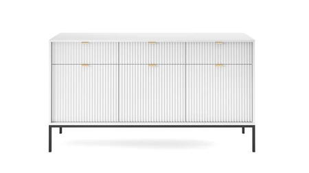 Kommode mit Schubladen Lovro 154 cm weiß modernes Design wird die Liebhaber von markanten Interieurs begeistern