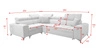 Ecksofa mit Schlaffunktion Bolmso II beige linkes Ecksofa mit Bettzeugcontainer Vollauszug in der Seite des Möbels